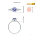 thumbnail image 4 of ANGARA Natural Tanzanite Twist Rope Split Shank Ring in 925 Sterling Silver for Women (Size-6mm) | December Birthstone, Birthday, Anniversary, Jewelry Gift for Women | Natural Tanzanite Ring, 4 of 9