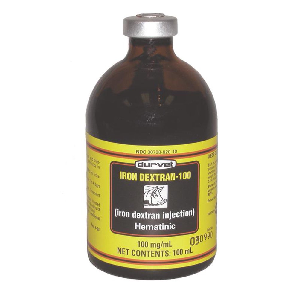 Durvet Inc D Iron Dextran Injection Black 100 Milliliter