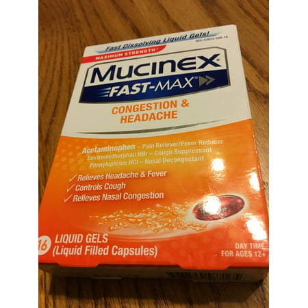 Mucinex Day Time Fast Max Maximum Strength Congestion & Headache 16 Liquid (Best Time Of Day To Take Nexium Tablets)
