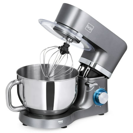 Best Choice Products 6.3qt 660W 6-Speed Multifunctional Tilt-Head Stainless Steel Kitchen Stand Mixer with 3 Mixing Attachments, Scraper Spatula, Splash Guard, (Best Mixer Grinder In India 2019 Review)