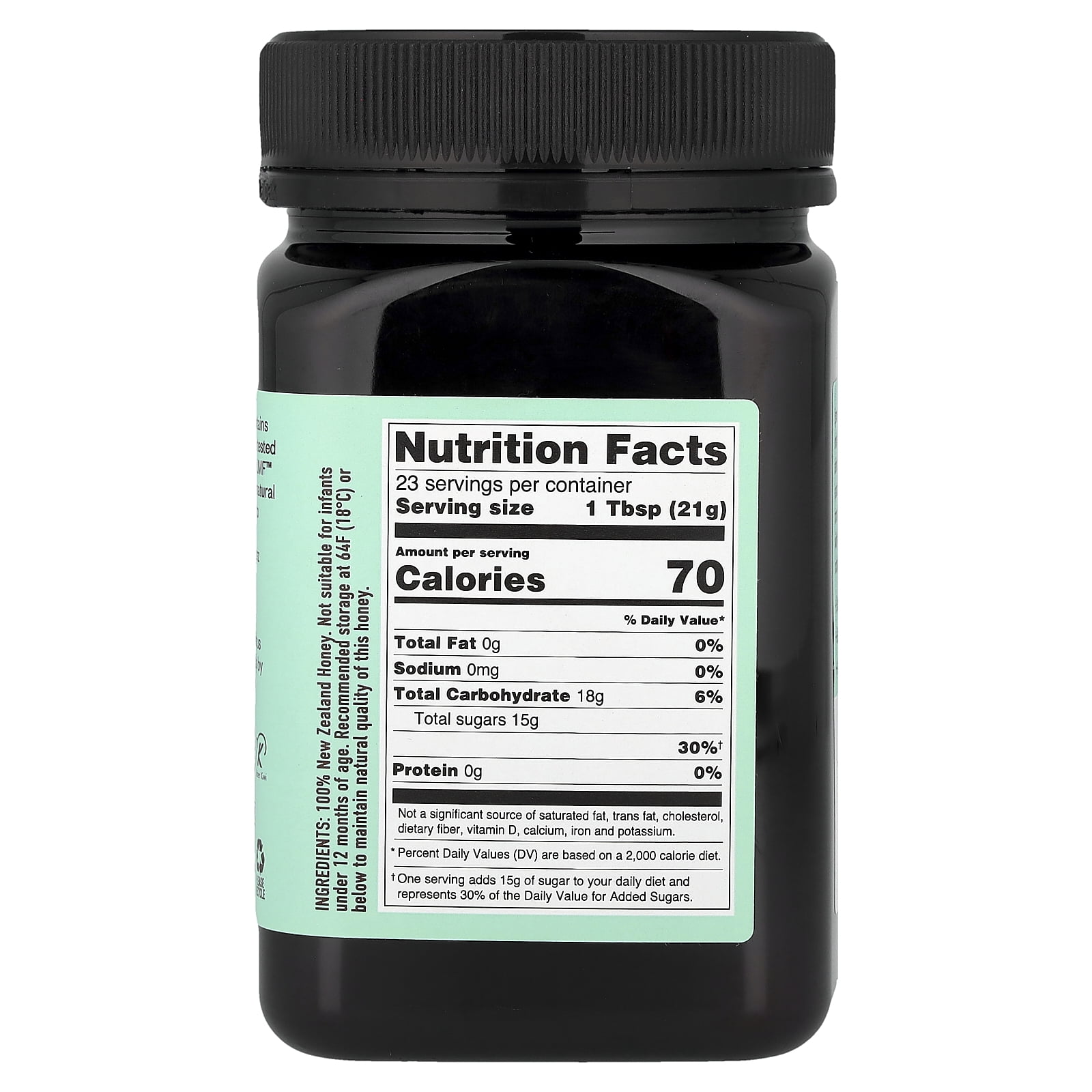 Egmont Honey Manuka Honey, Raw & Unpasteurized, UMF™10+, MGO 265+, 17.6 oz (500 g)