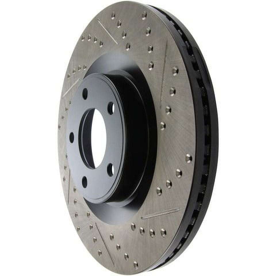 StopTech 127.61090L StopTech Sport Rotors; Drilled And Slotted; Front Left; Fits select: 2007-2014 FORD EDGE, 2007-2015 LINCOLN MKX