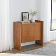 thumbnail image 2 of Walnut-colored Sideboard, Buffet Cabinet with Storage, Rustic Storage Cabinet for Entryway, Hallway, Living Room, Kitchen, Dining Room, 33.9"×15"×31.5", 2 of 7