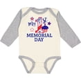 thumbnail image 3 of Inktastic My 1st Memorial Day with Cupcake and Stars Boys or Girls Long Sleeve Baby Bodysuit, 3 of 5