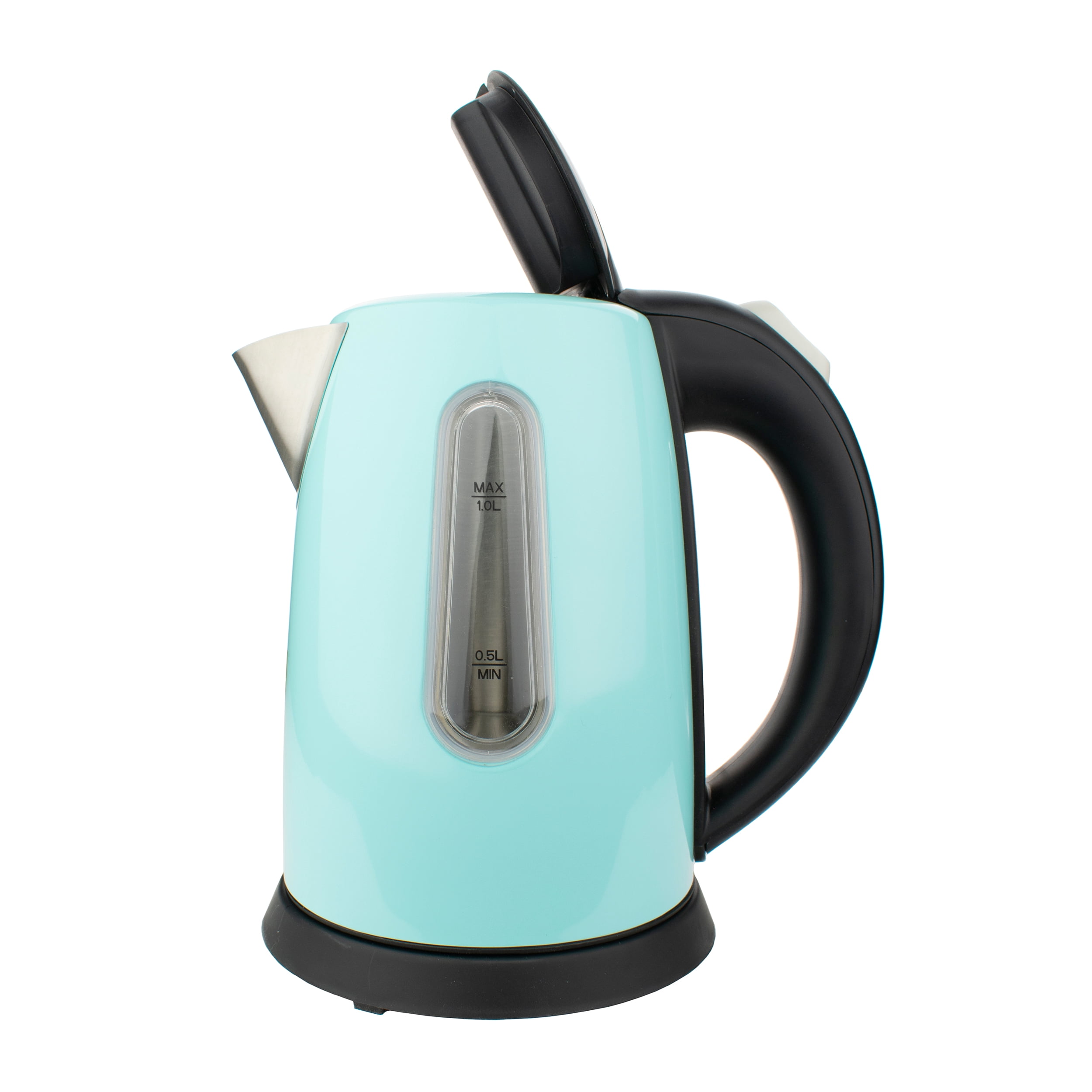 Btwd 1 Liter Stainless Steel Cordless Electric Kettle in Blue