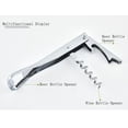 thumbnail image 4 of Stainless Steel Multi-Functional Bottle Opener Wine Beer Jar Opener Portable Corkscrew Can Opener Tool Gift for Kitchen Home, Silver, JKODE, 4 of 8