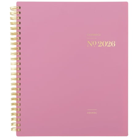 Cambridge WorkStyle Balance 2026 Weekly Monthly Planner Cosmetic Pink Medium 7 x