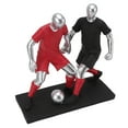 thumbnail image 4 of Soccer Player Sculpture, Minimalist Style Football Statue Decor Ornament Resin  For Table, 4 of 8