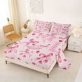 thumbnail image 2 of Manfei Girly Cherry Bow Design Queen Sheet Sets For Girls,Letter J Alphabet Initial Bed Set,4pcs, 2 of 6