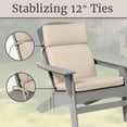 thumbnail image 3 of Lavish Home 45x21.5x3in High Back Outdoor Chair Cushion with Ties (Tan), 3 of 10