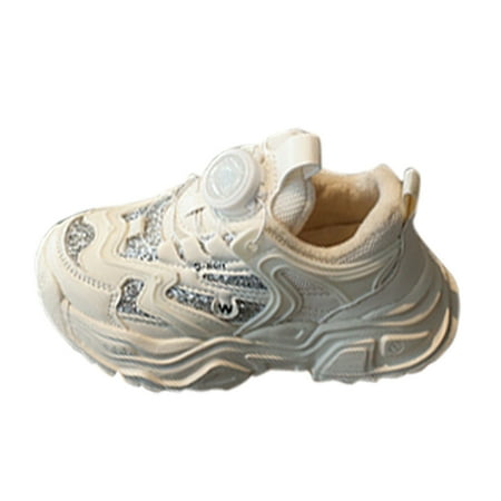 Ketyyh-chn99 Kids Sneakers Boys Girl Shoes Boys  Sneakers Fashion All Season Children Boys Sports Shoes Flat Thick Bottom Lightweight Toddler Running Shoes Beige 11