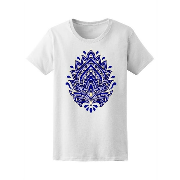 Lotus Flower Boho Mandala T-Shirt Women -Image by Shutterstock, Female Large