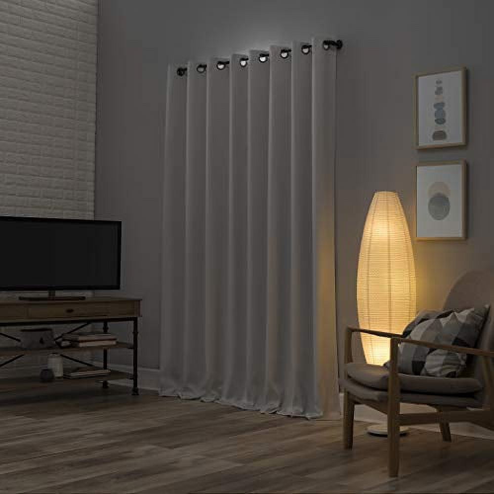 Sun Zero Nordic 2-pack Theater Grade Extreme 100% Blackout Grommet Curtain Panel Pair, 52" x 96", Pearl?
