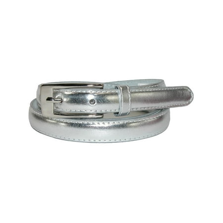 - Women's Leather 3/4 Inch Skinny Dress Belt