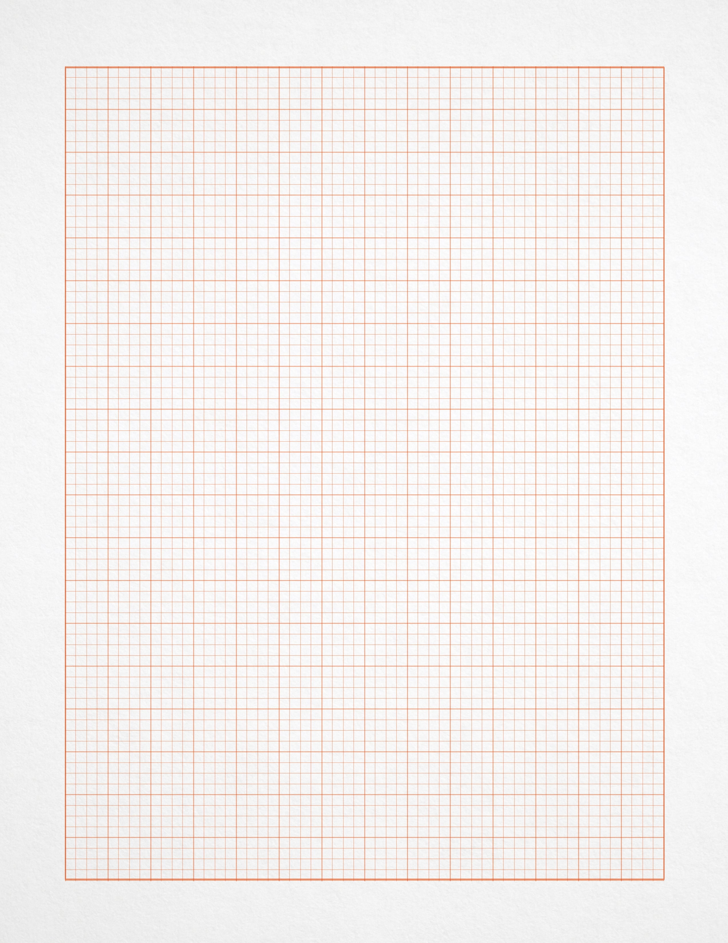 Orange Grid Pad. Removable Sheets. Mixed Media Paper. Reinforced Lay Flat Binding. (8.5" x 11") PAD-2550-TS (2 Pads)