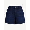 thumbnail image 5 of Free Assembly Women's and Women's Plus Patch Pocket Denim Shorts, 4" Inseam, Sizes 0-28W, 5 of 5