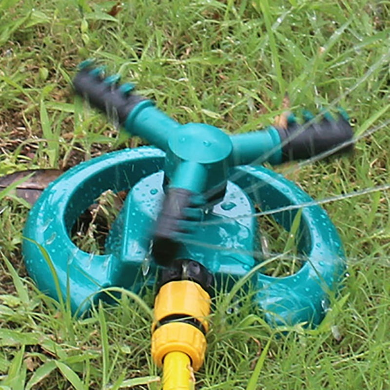 Adjustable Rotating Sprinkler Green Deamos Garden Sprinkler Large Area Coverage Water Sprinklers for Lawns and Gardens Automatic 360 Rotating Lawn Sprinkler 