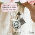thumbnail image 6 of Bridal Bouquet Memorial Charm Grandma You Walk Beside Me Every Day Silver White Pendant Photo Frame, 6 of 9