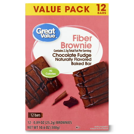 Great Value Gv Choc Fudge Fiber Brownie 12 Ct