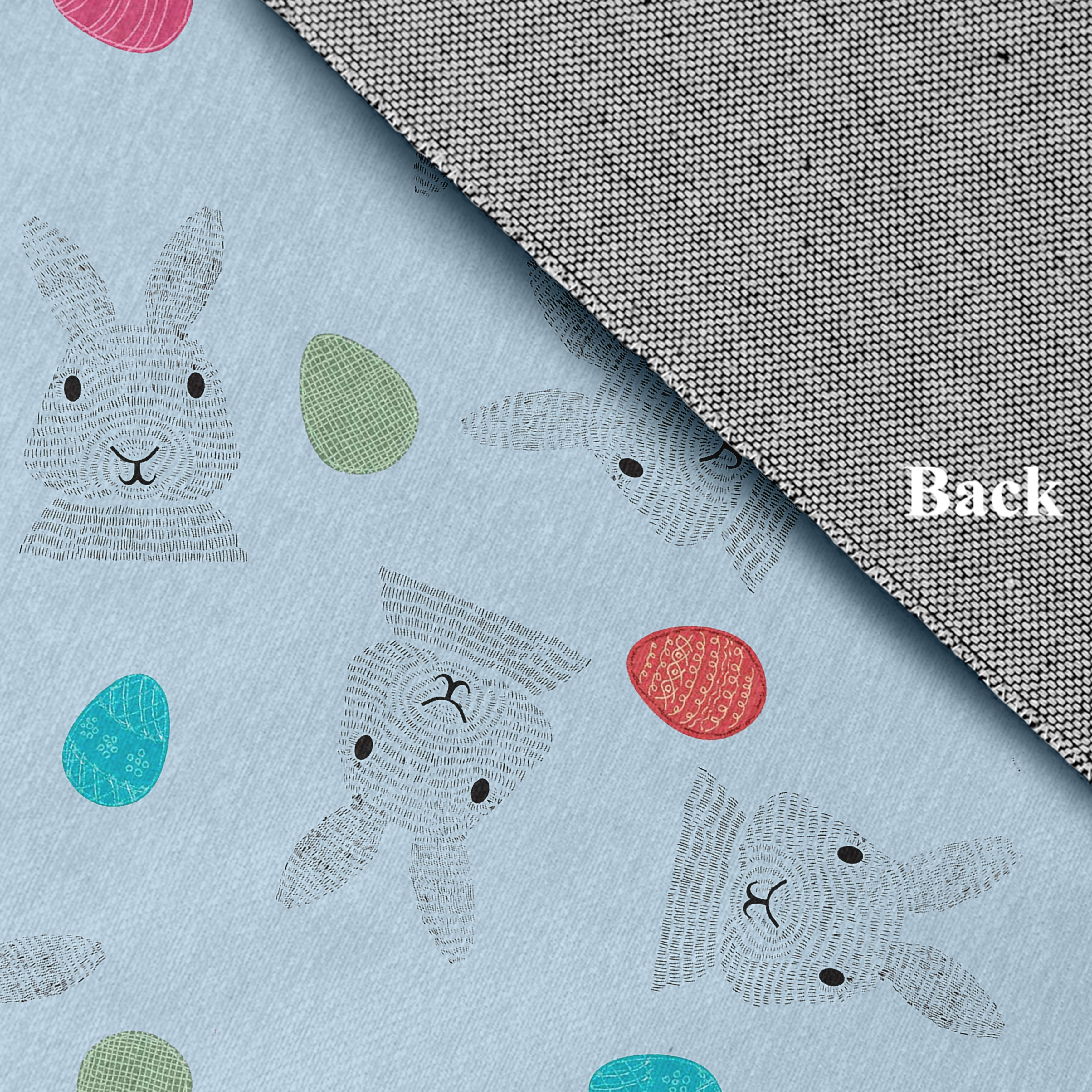 Simply Daisy 2' x 3' Breezeway Green Bunnies and Eggs Easter Chenille Rug