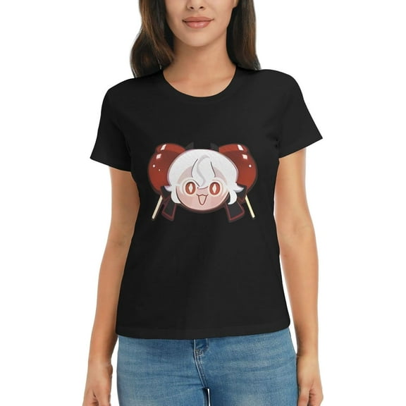 Shadow Milk Cookie Ladies Summer Print Fashion T-Shirt