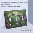 thumbnail image 4 of 3 Gang Light Switch Cover Plate Hummingbirds Dance in Leaves Wall Plate Decorate Electrical Outlet Cover Plates 4.56”x4.48”, 4 of 8
