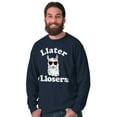 thumbnail image 5 of Llater Losers Nerdy Geeky Cute Llama Long Sleeve TShirt Men Women Brisco Brands S, 5 of 6