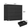 thumbnail image 4 of Hassch 8 Drawer Dresser for Bedroom, Chest of Drawers, Clothes Storage Organizer for Living Room, Hallway, Black, 4 of 8