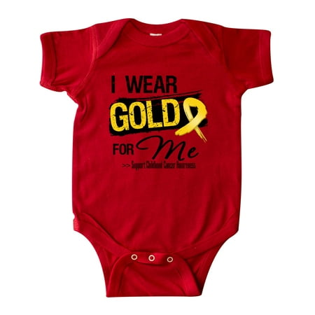 

Inktastic Childhood Cancer Ribbon For Me Gift Baby Boy or Baby Girl Bodysuit