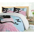 thumbnail image 5 of Ambesonne Nature Duvet Cover Sets, Butterfly Floral Head, 2-Queen, Black Pale Pink Sky Blue, 5 of 7