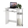 thumbnail image 5 of Pemberly Row Easy Assembly Computer Desk in White Stainless Steel Tubes, 5 of 5