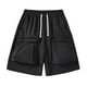 thumbnail image 2 of pstuiky Pantalones cortos para hombre, Pantalones cortos holgados con cintura elástica y bolsillo con cordón para hombre Pantalones cortos de baloncesto, 2 of 6