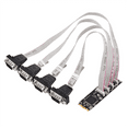 thumbnail image 2 of M.2 M+B Key to 4x RS232 Serial Adapter Card M.2 Expansion Card 4 Port, 2 of 5