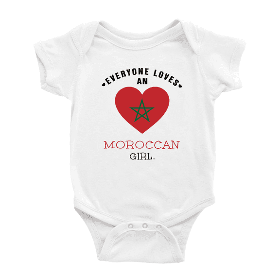 Everyone Loves an Moroccan Girl Cute Baby Bodysuit Baby Clothes (White, 18-24 Months)