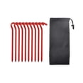 thumbnail image 1 of Greeniant Clavos para el suelo de fijación de tienda de campaña, 10 piezas, estacas de jardín de aleación de aluminio, clavijas a prueba de viento para carpas Rojo Greeniant  OD028390-02, 1 of 6
