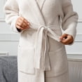 thumbnail image 5 of Bata de felpa MH MYLUNE HOME, largo hasta media pantorrilla, con capucha y bolsillos, 5 of 5