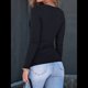 thumbnail image 5 of Camisas de Larga para Mujer, Blusas de Cuello Cuadrado, Blusas Básicas de Punto Acanalado, Conjuntos de Otoño, Ropa de Moda Negro L, 5 of 8