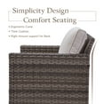 thumbnail image 5 of PARKWELL 6 Pieces Wicker Patio Furniture Set 7-Seat Outdoor Conversation Set with 41" Fire Pit Table,Brown Wicker and Beige Cushions, 5 of 6