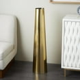 thumbnail image 2 of DecMode 36" Tall Floor Cone Gold Stainless Steel Metal Vase, 2 of 9
