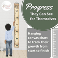 thumbnail image 3 of Grow So Tall Brown Canvas Growth Chart for Kids - Wall Tape Ruler with Height Chart for Kids - Unisex Kids Room Wall Décor Measuring Height Chart, Walnut Wood, 3 of 4
