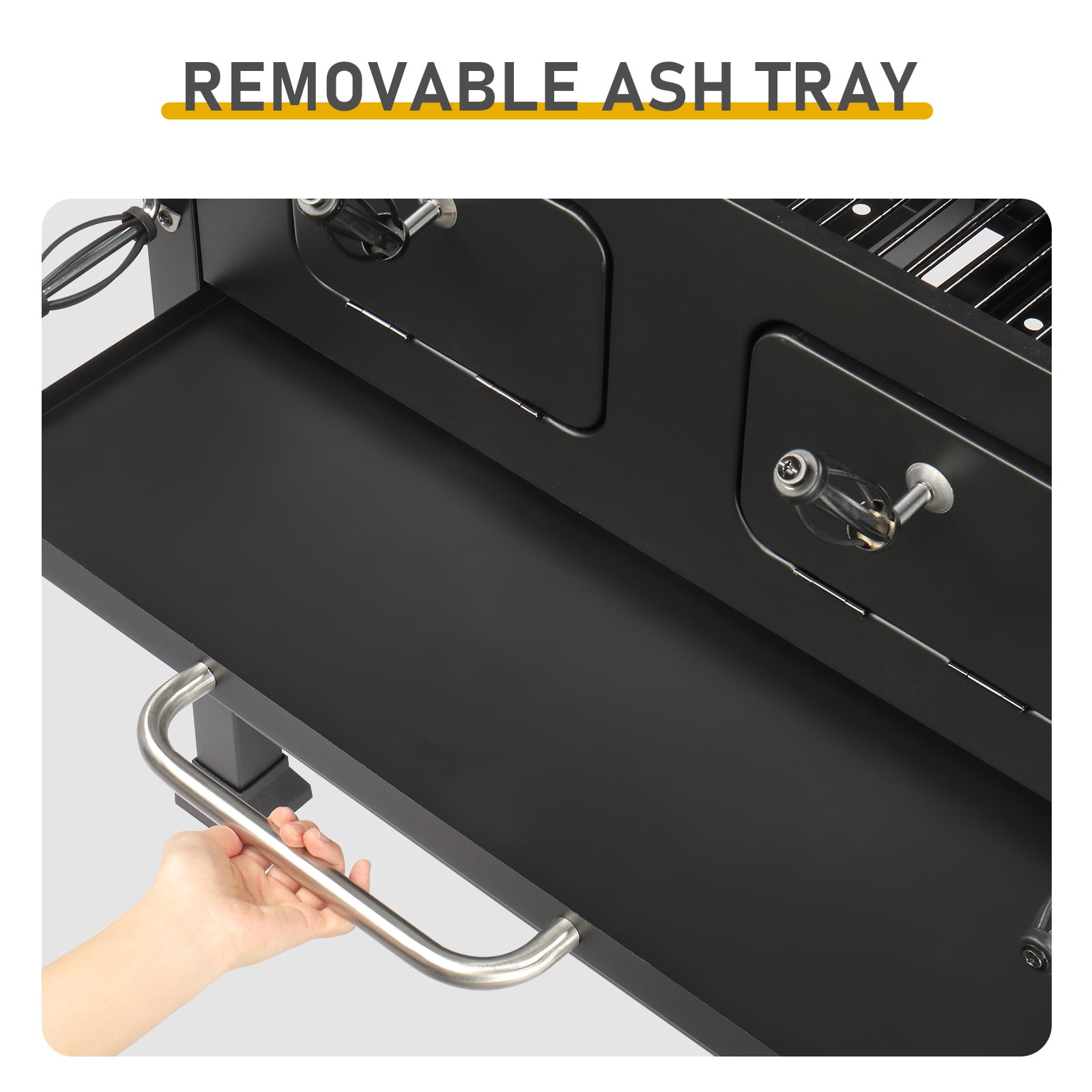 iCapeson Extra Large Charcoal Grill with 794 SQ IN Cooking Area, Dual Adjustable Coal Trays & Foldable Side Tables, Outdoor BBQ Grill for Backyard, Camping, Large Gatherings