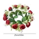 thumbnail image 3 of Candelabro De Rosas De Té Pequeñas Simuladas, Corona De Flores, Decoración Navideña, Plástico Multicolor Con Hojas Verdes Y Flores Blancas Para Escritorio, Pared O Decoración De Velas, Rojo, Rkxzt, 3 of 9