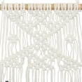 thumbnail image 5 of DecMode Cream Cotton Handmade Intricately Weaved Macrame Wall Decor with Beaded Fringe Tassels (3 Count), 5 of 14