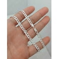 thumbnail image 5 of Mens .925 Sterling Silver Flat Curb Chain Link Necklace 5.2mm - 16 inches #CH618s16, 5 of 7