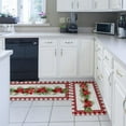 thumbnail image 4 of Kitchen Rug Mat Christmas Poinsettia Flower, Set of 2, Anti-Fatigue Non-Skid Washable Kitchen Runner Rugs, Buffalo Plaid Soft Comfort Rug for Kitchen, Floor Home, Front of Sink, Laundry, 4 of 6