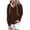 Brown, variant on Vivanyn HD Womens Half Button Henley Pullover Hoodie Casual Sweatshirt,Hot Pink,Size S-XXL