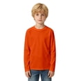 thumbnail image 6 of Girls Long Sleeve T-Shirt Kids Casual Crew Neck Lightweight Breathable Mesh Athletic Tee Basic Casual Active Top for Daily Sports Outdoor Wear(Orange,13-14 Years), 6 of 8