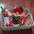 thumbnail image 5 of 3-Pack 13 L Plastic Commercial Tote Box with Lid, Bus Tubs/Bus Box, Gray, 5 of 7