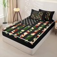 thumbnail image 2 of Manfei Rustic American Flag Zipper Twin Comforter Sets with Fitted Sheet and 2 Pillowcases,Retro Camo Zipper Bedding Set,Black Reversible,4pcs, 2 of 8
