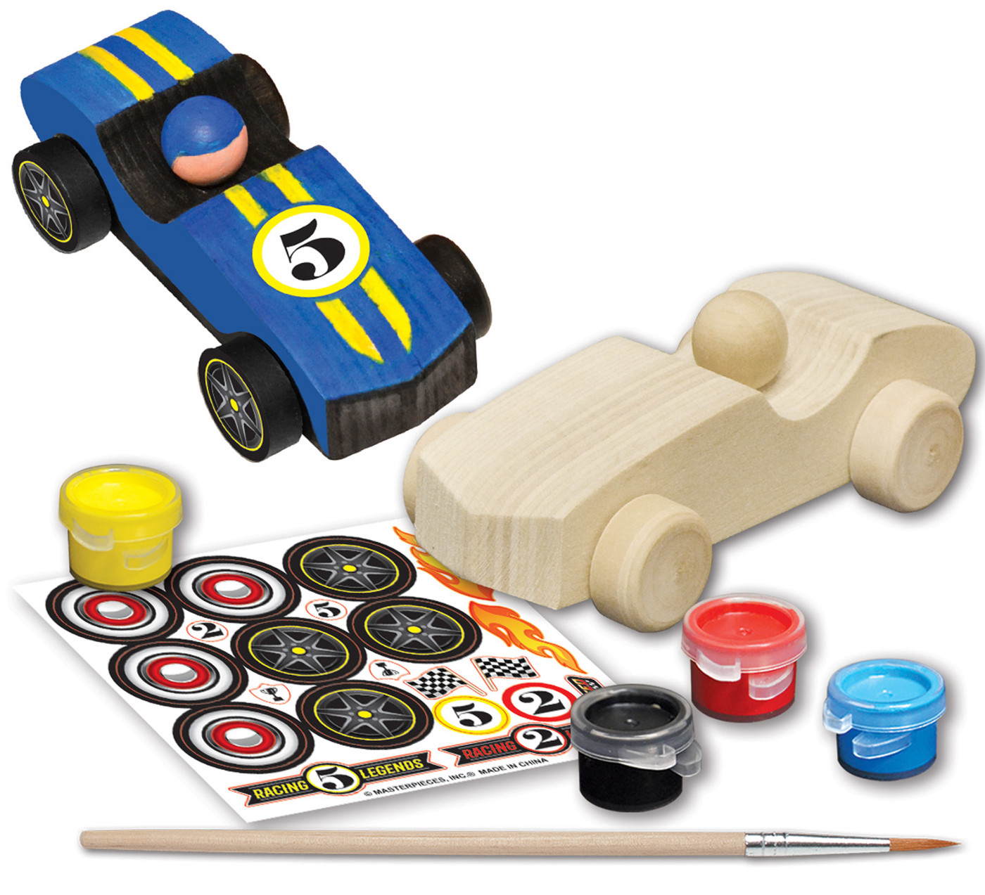 Masterpieces Race Car Wood Paint Kit